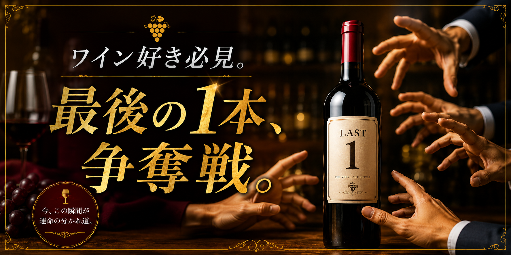 ワイン好き必見。最後の一本、争奪戦。